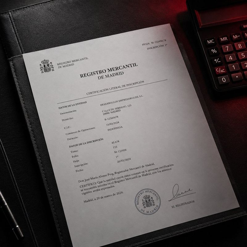 Documentos del Registro Mercantil sobre escritorio jurídico — responsabilidad del administrador sociedad limitada Tarragona